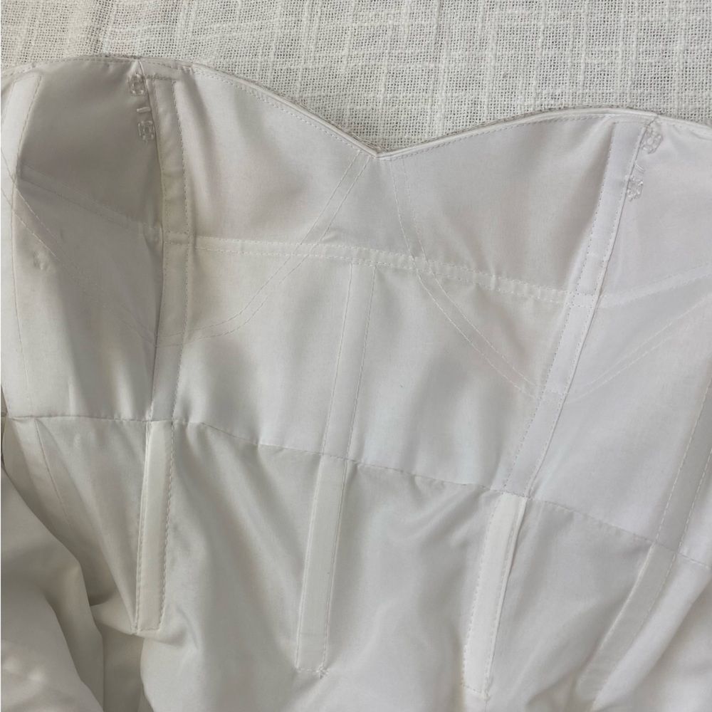 Alfred Angelo Sapphire White Tea Length Dress - Picture 16 of 16